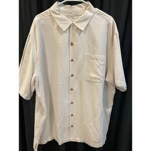 Caribbean Men’s Silk shirt Cream 2X 100%silk